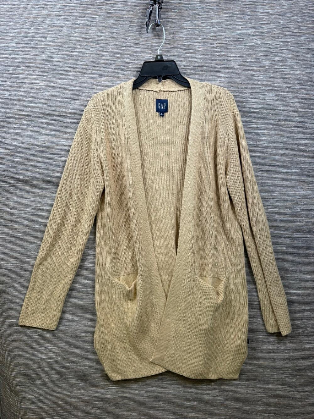 GAP Womens Long Sleeve Open Soft Knit Cardigan Size M Safari GP005840 Cozy